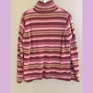 EDDIE BAUER | Striped Cotton Turtleneck